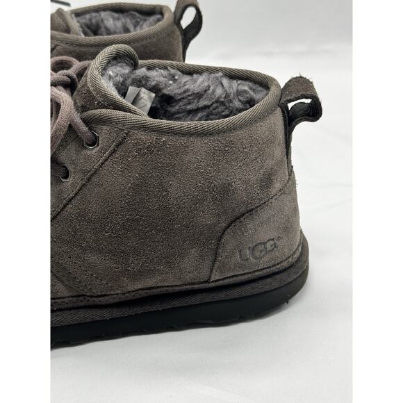 UGG NEUMEL CHARCOAL Grey Women’s Suede Low Chukka Boots Laces Size 6 - Picture 3 of 10